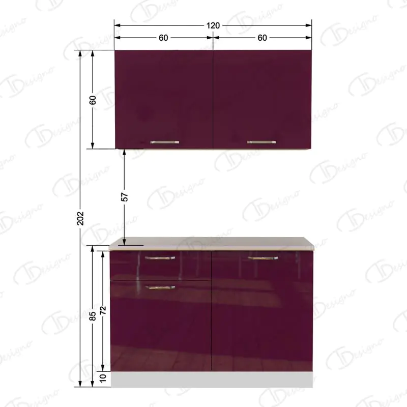 BADE MUTFAK 120 CM - TEZGAH DAHİL DEĞİL - Görsel 5