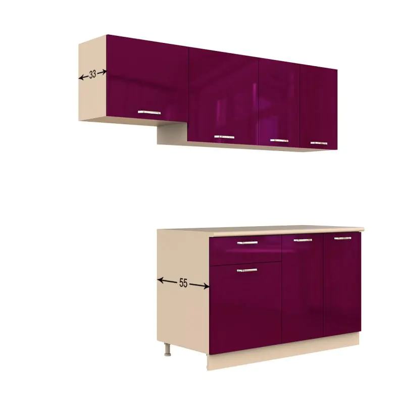 LİDA MUTFAK 200 CM - TEZGAH DAHİL DEĞİL - Görsel 3