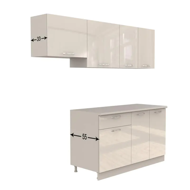 LİNDA MUTFAK 200 CM - TEZGAH DAHİL DEĞİL - Görsel 5