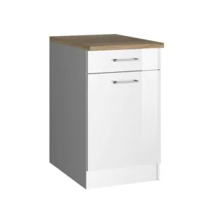 Tdesigno Ares Mutfak Çekmeceli Alt Modül 60 CM beyaz TEZGAH DAHİL