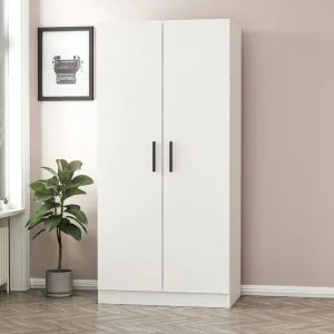 TDESIGNO HİRA GİYİNME DOLABI - ÇOK AMAÇLI DOLAP - GARDIROP 80 CM BEYAZ