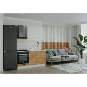 TDESIGNO KOLGU MUTFAK 160 CM TEZGAH DAHİL - ATLANTİKÇAM-BEYAZ