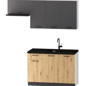 TDESIGNO LARA MUTFAK 180 CM TEZGAH DAHİL DEĞİL - ANTRASİT-ATLANTİKÇAM