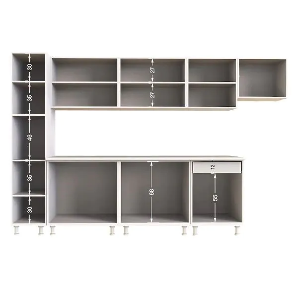 Tdesigno Asia Kiler Dolabı 40 cm Antrasit - Görsel 2