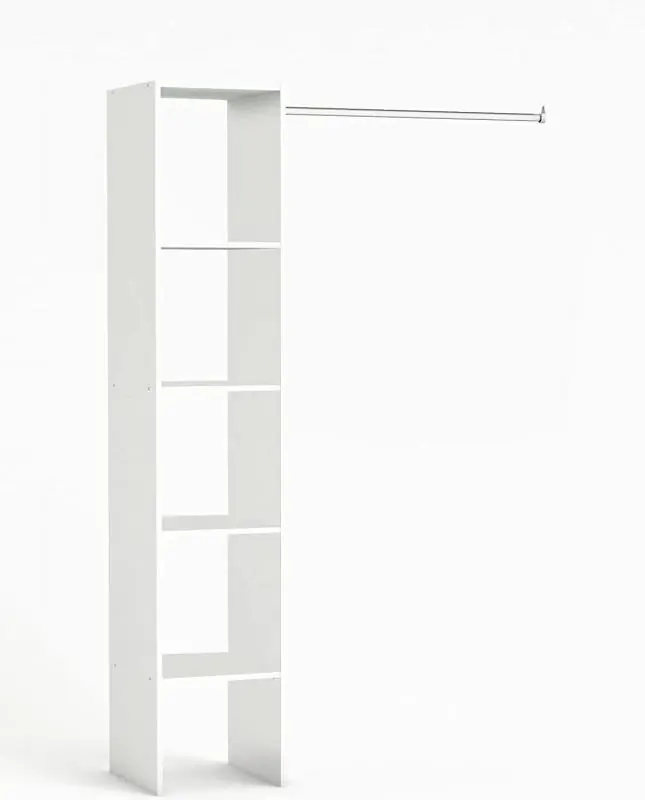 Tdesigno Eliz Açık Giyinme Dolabı - Gardırop Beyaz 120 cm - Görsel 2