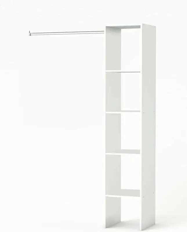 Tdesigno Eliz Açık Giyinme Dolabı - Gardırop Beyaz 120 cm - Görsel 3