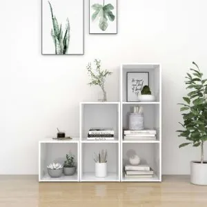 TDESIGNO DİLA -KİTAPLIK-OFİS DOLABI - BEYAZ 6 RAFLI 90 CM