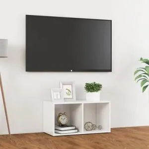 TDESIGNO UTKU TELEVİZYON SEHPASI - ÜNİTESİ -KİTAPLIK-BEYAZ 72 CM 2 RAFLI