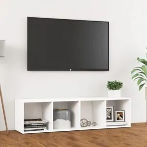 TDESIGNO EZGİ TELEVİZYON SEHPASI - ÜNİTESİ -KİTAPLIK-BEYAZ 144 CM 4 RAFLI