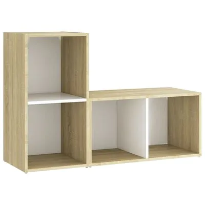 TDESIGNO MAYA KİTAPLIKLI TELEVİZYON SEHPASI - ÜNİTESİ -KİTAPLIK-MEŞE BEYAZ 90 CM 4 RAFLI - Görsel 3