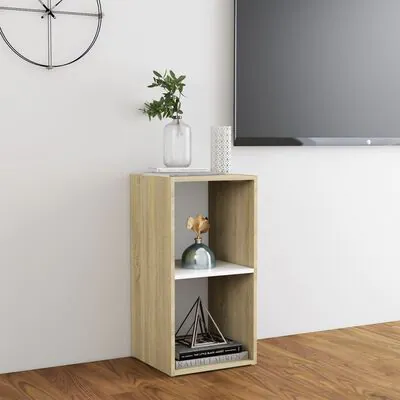 TDESIGNO AY KİTAPLIK- TELEVİZYON SEHPASI - ÜNİTESİ -BEYAZ 30 CM 2 RAFLI
