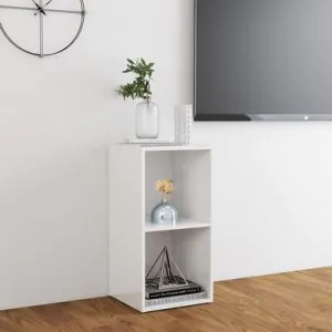 TDESIGNO UTKU KİTAPLIK- TELEVİZYON SEHPASI - ÜNİTESİ -BEYAZ 30 CM 2 RAFLI