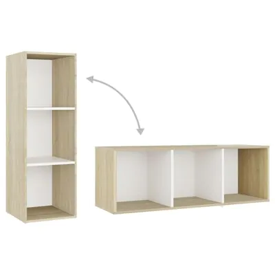 TDESIGNO NUR KİTAPLIK- TELEVİZYON SEHPASI - ÜNİTESİ -ATLANTİKÇAM BEYAZ 3 RAFLI 30 CM - Görsel 3