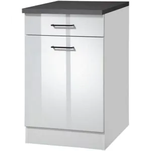 Tdesigno Ayaz Mutfak Çekmeceli Alt Modül 60 CM beyaz TEZGAH DAHİL