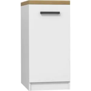 GC Design Arya Tek Kapaklı Mutfak Alt Modül - Çok Amaçlı Dolap 60 cm Beyaz - Tezgah Dahil