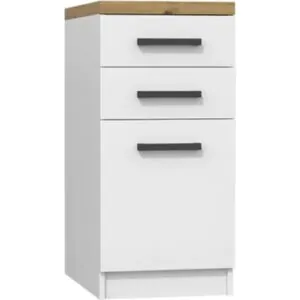GC Design Arya 3 Çekmeceli Mutfak Alt Modül 60 cm Beyaz - Tezgah Dahil