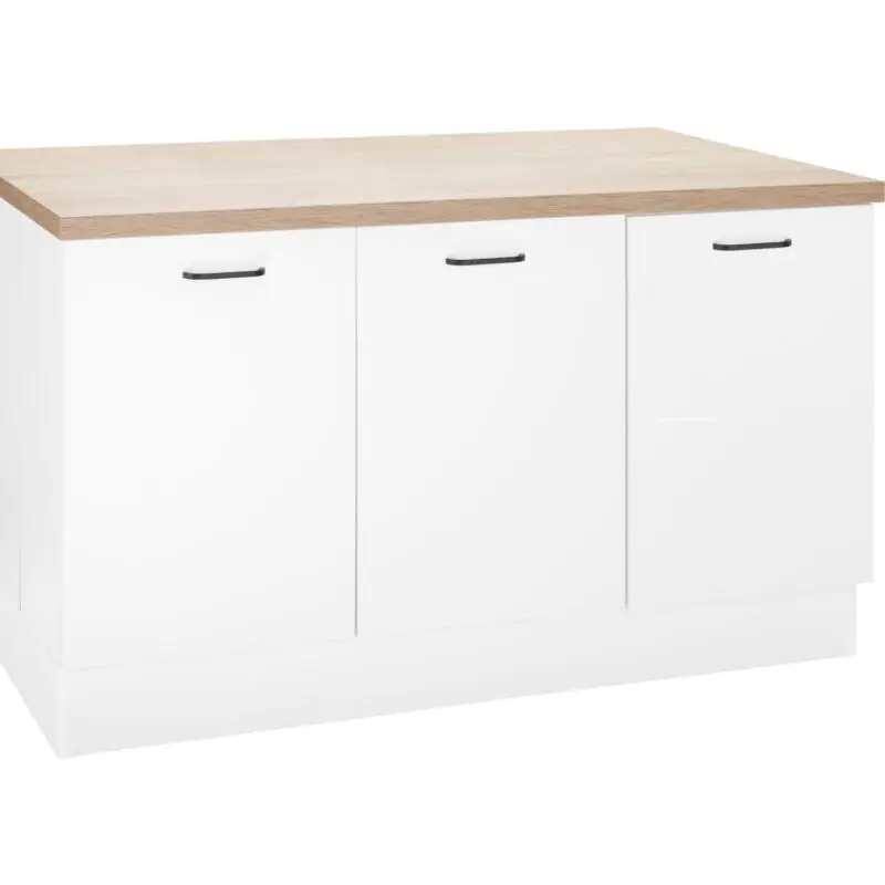 GC Design Devin Mutfak Alt Modül 140 cm Beyaz - Tezgah Dahil