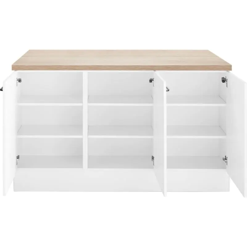 GC Design Devin Mutfak Alt Modül 140 cm Beyaz - Tezgah Dahil - Görsel 2