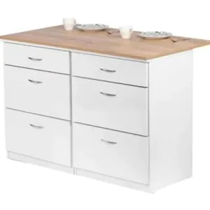 GC Design Şans Mutfak Adası -6 Çekmeceli Alt Modül 120 cm Tezgah Dahil