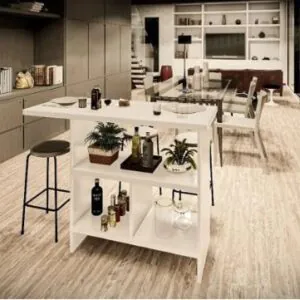 Tdesigno Zula Mutfak Adası Alt Modül 120 cm Beyaz