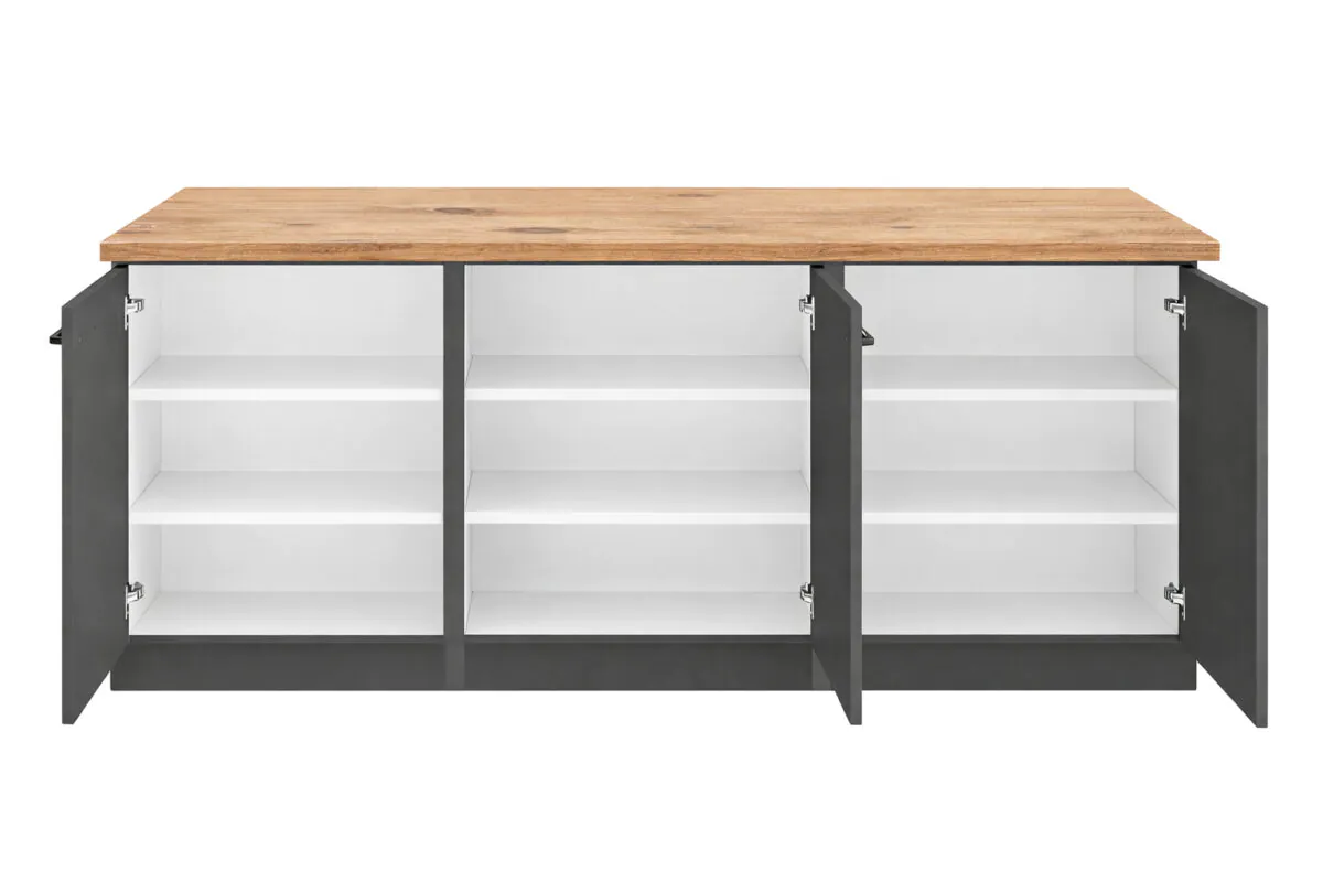 GC Design Devin Mutfak Alt Modül 120 cm Antrasit - Tezgah Dahil - Görsel 2