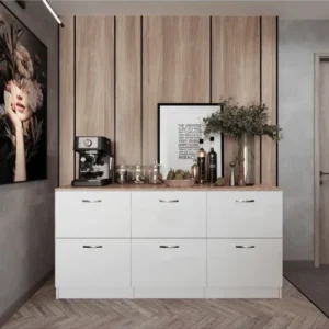 Tdesigno Bali Mutfak 6 Çekmeceli Alt Modül - 150 cm - Çok Amaçlı Dolap - Tezgah Dahil