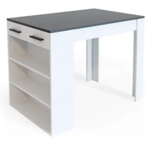 Tdesigno Infinity Mutfak Adasi - Mutfak Masasi - 120 Cm - Tezgah Antrasit