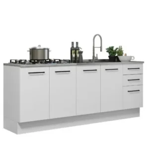 Tdesigno Roma Mutfak 4 Kapaklı - 3 Çekmeceli Alt Modül - 200 cm - TEZGAH DAHİL DEĞİL