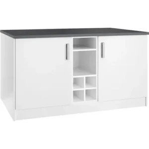 Tdesigno Helios Mutfak Alt Modül 2 Kapaklı - 150 Cm Beyaz - Tezgah Dahil