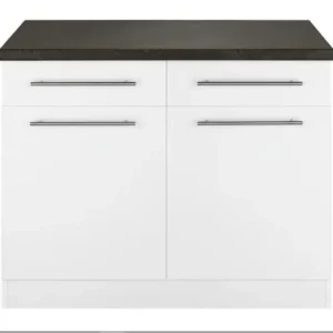 Tdesigno Vera Mutfak 2 Çekmeceli 2 Kapaklı Alt Modül - 100 cm - Çok Amaçlı Dolap - Tezgah Dahil