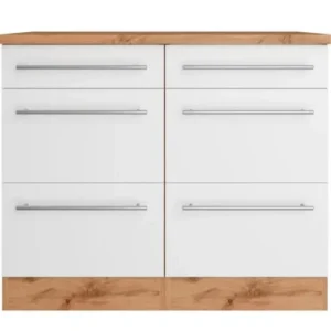 Tdesigno Aya Mutfak 6 Çekmeceli Alt Modül - 120 Cm - Çok Amaçlı Dolap - Tezgah Dahil