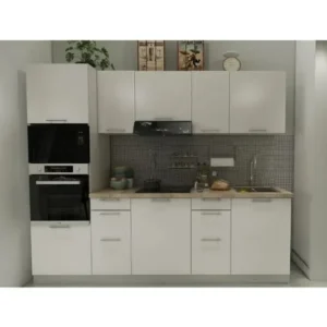 Tdesigno Viva Mutfak 260 Cm Tezgah Dahil - Kiler Dahil - Beyaz