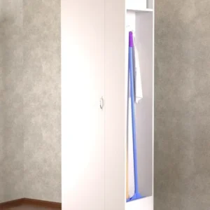 Tdesigno Burçin Paspas,Süpürge - Çok Amaçlı Dolap - Vileda Banyo Dolabı Beyaz - 60cm