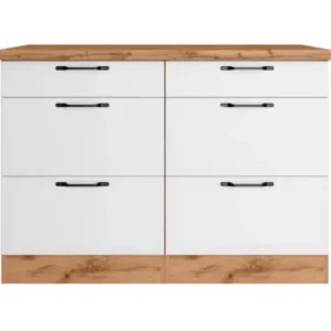 Tdesigno Pera 6 Çekmeceli - Mutfak Dolabı - Çok Amaçlı Dolap - Alt Modül - 120cm - Tezgah Dahil