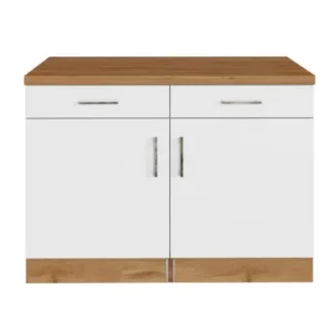 Tdesigno Lale Mutfak 2 Çekmeceli 2 Kapaklı Alt Modül - 120 cm - Çok Amaçlı Dolap - Tezgah Dahil