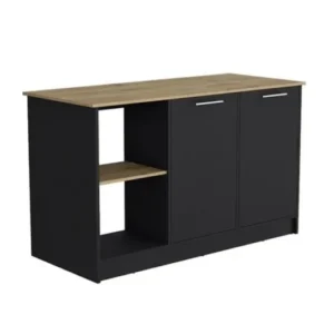 Tdesigno Bengi Mutfak Adası - Antrasit- 150 Cm - Oturma Alanlı