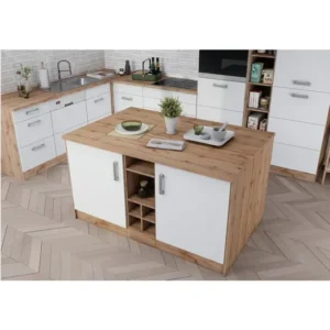 Tdesigno Artemis Mutfak Adası - Alt Modül 150 cm Atlantikçam - Tezgah Dahil