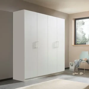 Tdesigno Almina Giyinme Dolabı - Çok Amaçlı Dolap - Gardırop 180 Cm - 4 Kapaklı - Beyaz