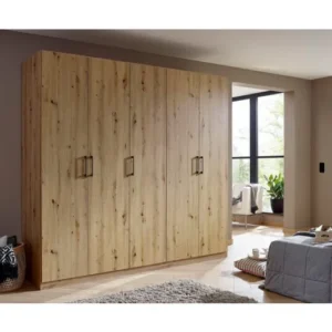 Tdesigno Aleyna Giyinme Dolabı - Çok Amaçlı Dolap - Gardırop 225 Cm - 5 Kapaklı - AtlantikÇam
