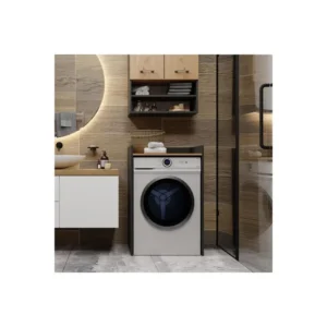 Tdesigno Ulya Banyo Dolabı - Çok Amaçlı - Çamaşır Makinesi Dolabı - Antrasit