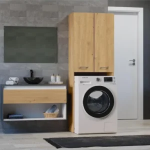 Tdesigno Ruken  Banyo Dolabı - Çok Amaçlı - Çamaşır Makinesi Dolabı - AtlantikÇam
