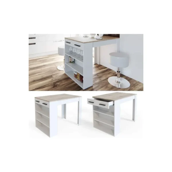 Tdesigno Infinity Mutfak Adasi - Mutfak Masasi - 120 Cm - Tezgah AtlantikÇam - Görsel 2