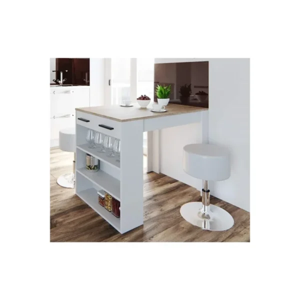 Tdesigno Infinity Mutfak Adasi - Mutfak Masasi - 120 Cm - Tezgah AtlantikÇam - Görsel 3