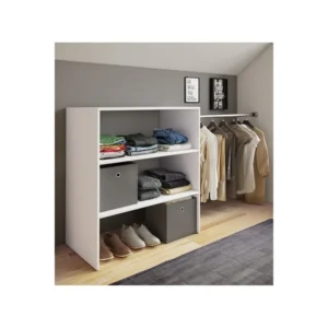 Tdesigno Alaz Giyinme Dolabı - Çok Amaçlı Dolap - Gardırop 180 Cm Açık Giyinme Dolabı - Beyaz