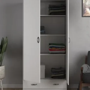 Tdesigno Aysu  Giyinme Dolabı - Çok Amaçlı Dolap - Gardırop 80 Cm - 2 Kapaklı - 1 Çekmeceli