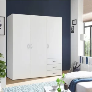 Tdesigno Akel Giyinme Dolabı - Çok Amaçlı Dolap - Gardırop 150 Cm - 3 Kapaklı - 3 Çekmeceli