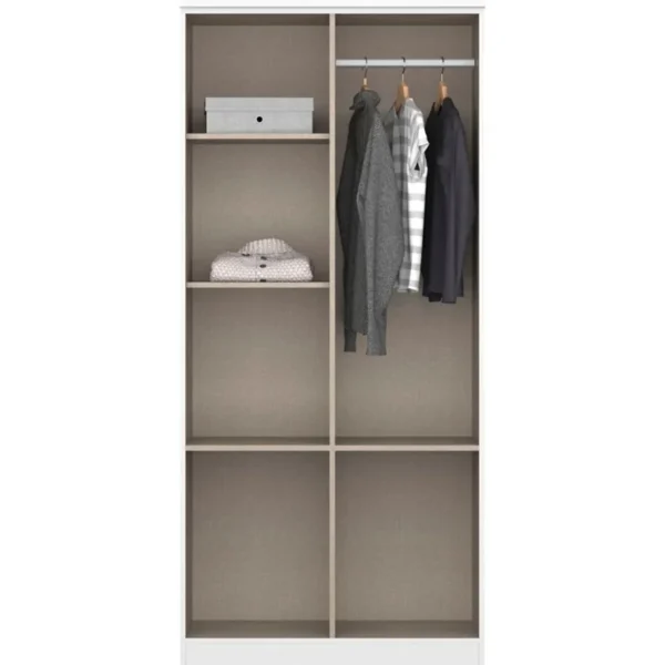 Tdesigno Aksu Giyinme Dolabı - Çok Amaçlı Dolap - Gardırop 90 Cm - 2 Kapaklı - 2 Çekmeceli - AtlantikÇam - Görsel 7