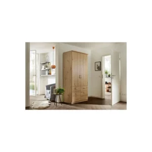 Tdesigno Aksu Giyinme Dolabı - Çok Amaçlı Dolap - Gardırop 90 Cm - 2 Kapaklı - 2 Çekmeceli - AtlantikÇam