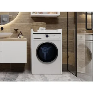 Tdesigno Ulya Banyo Dolabı - Çok Amaçlı - Çamaşır Makinesi Dolabı - Beyaz