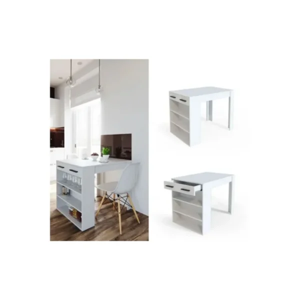 Tdesigno Infinity Mutfak Adasi - Mutfak Masasi - 120 Cm - Tezgah Beyaz - Görsel 3